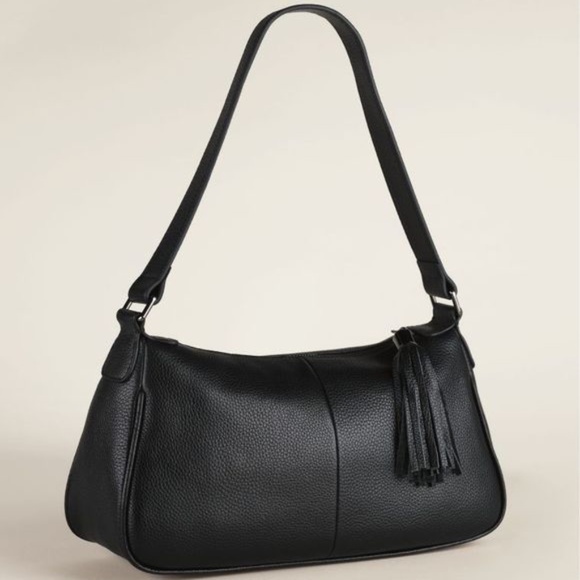 Black Leather Satchel Bag - Picture 1 of 3